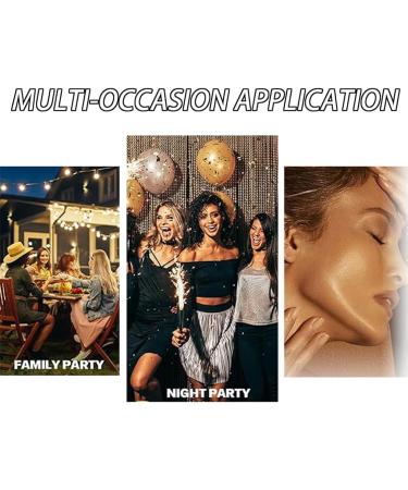  HADAVAKA 20ml Glitter Body Makeup Liquid Cream Bronzer Smooth Shine Liquid Foundation Moisturizing Shiny Face Body Skin Highlighter Lotion Instant Result Sparkles and Deepens Skin Tone (02#) - Buy Online on GoSupps.com