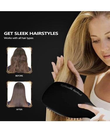 Paddle Hair Brush for Natural Curly & Straight Hair, Detangling Detangler for Adults & Kids - Black - Buy Online on GoSupps.com