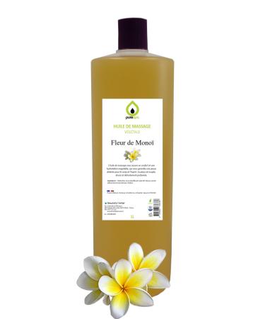 Vegetable massage oil with the scent of the Monoi flower 1 liter.