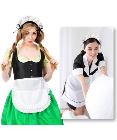 Bohue Maid Headband Maid Anime Cosplay Headwear Women's French Maid Headband Retro Lolita Hair Hoop Maid Hair Accessories for Halloween Cosplay - Buy Online on GoSupps.com