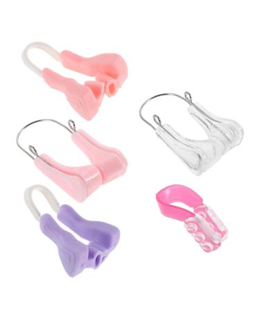 Cabilock Lot de 5 Pinces-nez en Silicone Doux pour Affiner la Forme du Nez Am lioration Respiration Usage Jour et Nuit Couleurs Vari es Correcteur Nasal Invisible et Confortable