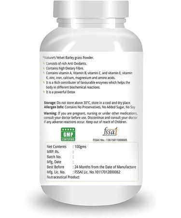 READ QURA Natures Velvet Lifecare Barley Grass Powder 100 GMS Pack of One - Buy Online on GoSupps.com