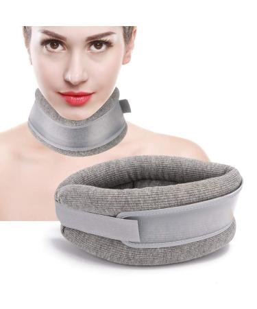 Cervical Traction Device Cervical Traction Device Breathable Correction Neck Brace Fixing Belt Support(GRAY)