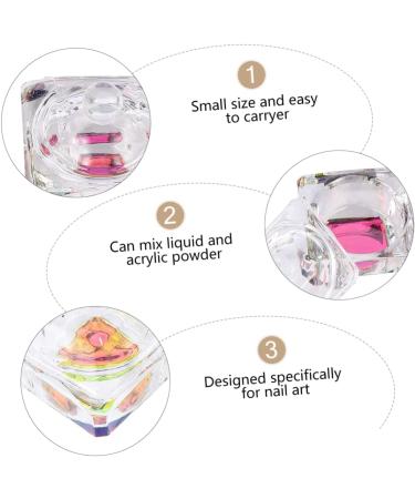 2pcs nail glass crystal cup Glass Nail Cup Transparent Glass Dappen Dish containers with lids monomer acrylic nail liquid dish Liquid Styling nails glass jar manicure 4X4cm Transparent Color 2 - Buy Online on GoSupps.com