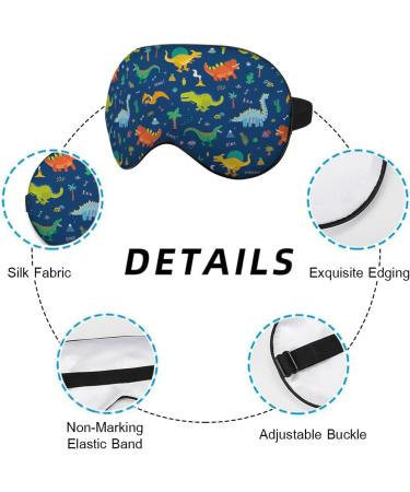 Shop Cute Cartoon Dinosaur Eye Mask - Silky Soft Sleep Masks for Travel | Animal Shading Blindfold for Men & Women - Buy Online on GoSupps.com