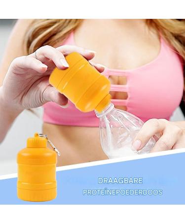 Powder Holder Supplements Organizer Powder with Carabiner HookInsulated Leak Proof Can Storage Bottle Portable Bin for Bodybuilding and Kitchen - Buy Online on GoSupps.com