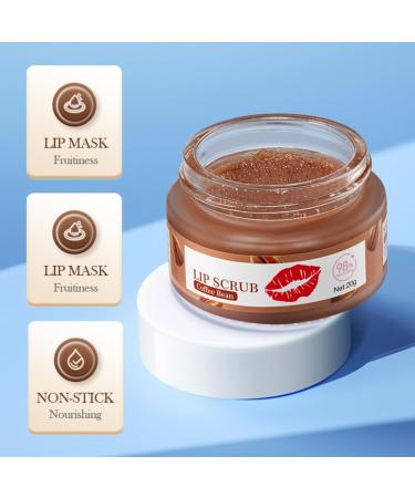 Coffee Bean Lip Scrub - Natural Exfoliator to Hydrate and Brighten Lips Lip Scrub Exfoliator for Softening and Diluting Lip Lines 20g Lip Exfoliator Scrub for Lip Care - Buy Online on GoSupps.com