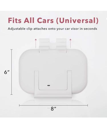 Fancii LED Car Visor Makeup Mirror - 3 Color Settings, Dimmable Touch Light, Adjustable Clip On Vanity Mirror - Built-in Kickstand - for All Cars (Juni) - Buy Online on GoSupps.com