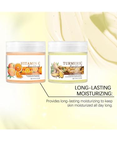  homomdy Vitamin C facial scrub brightening facial exfoliant with vitamin C for dry and oily skin reduces blackheads evens skin tone deeply cleanses and moisturizes (3 pcs) - Buy Online on GoSupps.com