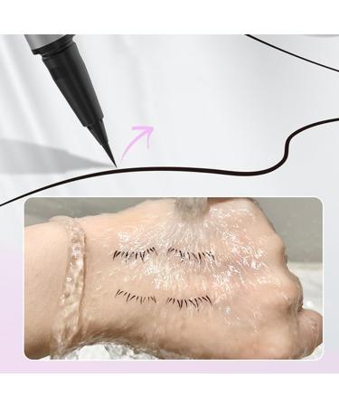 Lower Lash Stamp 2 in 1 Eyeliner Stamp Eyelash Stamps Tool Lower Lash Stamp with Ink Eyelashes Stamp Lower Eyelash Stamps Quick Eye Makeup Tool (Brown) - Buy Online on GoSupps.com