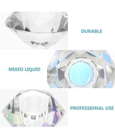 FRCOLOR 1pc Nail Art Crystal Cup Dappen Dish Bowl Nail Powder Dish Acrylic Nail Supplies Glass Tumbler with Lid Crystal Dappen Dish Glass Nail Dish Nail Tech White Crystal Symphony Gel 5.5x5.5cm White - Buy Online on GoSupps.com