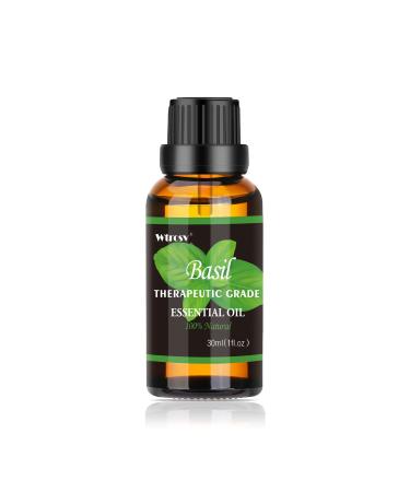 Basil Essential Oil Essential Oil 100% Natural Essential Oil-Perfect for Diffuser Humidifier Aromatherapy Massage Skin & Hair Care 1.01fl oz