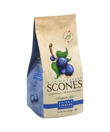 Sticky Fingers Bakeries Bulk Scone Mix: Just Add Water Scone Mixes (Wild Blueberry), 15.0 Ounce (Pack of 6)