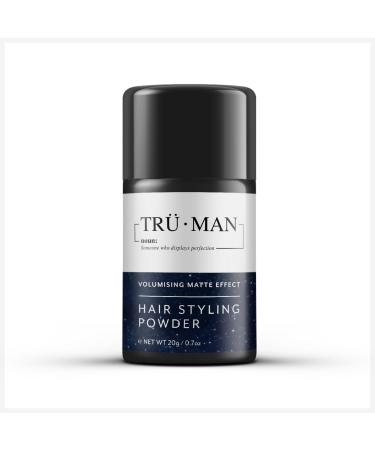Tru Man Thickening Hair Powder For Men 24 Hour Lasting Volume for All Hair Types Strong Matte Finish Cruelty-Free Vegan Made By Leading UK Barber 20