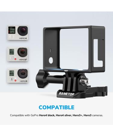 Sametop Frame Mount Housing with Lens Cap for GoPro Hero 4 3+ 3 - International Shipping Available - Buy Online on GoSupps.com