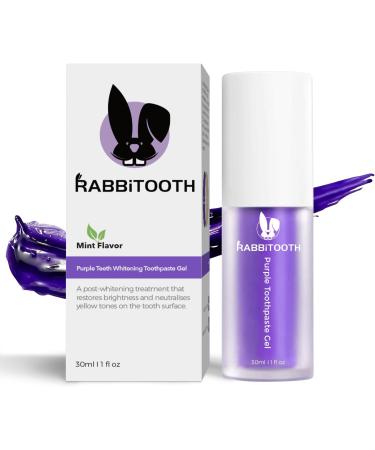 Purple Toothpaste Teeth Whitening by Rabbitooth | Colour Corrector Serum for Yellow Tones | Non-invasive Zero Sensitivity 30ml Mint Gel - Buy Online on GoSupps.com