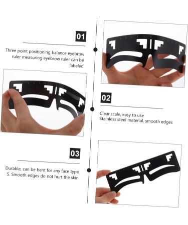 FOMIYES 10 Pcs Eyebrow Ruler Eyebrow Corrector Mini Practical Female Makeup Tool Eyebrow Trimming Labeling 1 count (Pack of 1) Blackx5pcs - Buy Online on GoSupps.com
