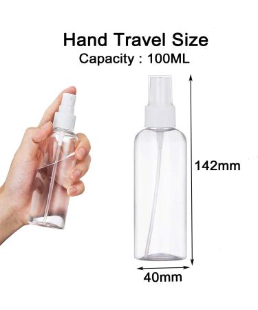 4Pcs 100ml Spray Bottle Empty Plastic Fine Mist Travel Atomiser Set with 2 Funnels & 12 Labels - Clear Refillable & Reusable Bottle Toiletries Liquid Containers for Cosmetic Make-up by JamHooDirect - Buy Online on GoSupps.com