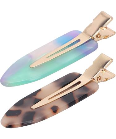 No Bend Hair Clip No Crease Duckbill Hair Clips No Crease Hair Clips Bangs Hair Clip No Dent Hair Barrettes Styling Duckbill Clips(Leopard) - Buy Online on GoSupps.com