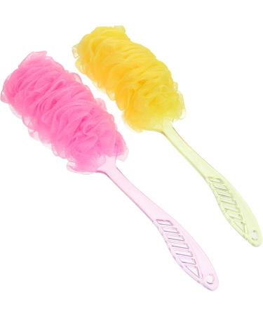 Minkissy 6 Pcs Long Handle Bath Brush & Loofah Set - Perfect for Shower Body Scrubbing & Bathing | 43x12cm | Durable Sponges for All Skin Types - Buy Online on GoSupps.com