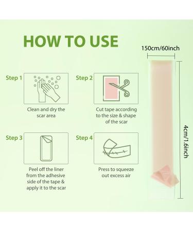 Silicone Scar Sheets 1.6x60 Roll - Reusable Scar Tape & Gel for All Scars | International Shipping - Buy Online on GoSupps.com