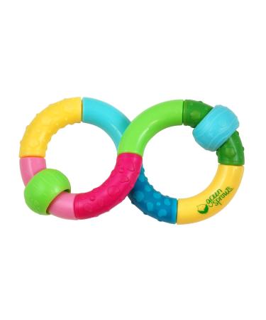 green sprouts Infinity Rattle | Encourages whole learning | Durable material made from safer plastic, Easy to hold & shake, Playful rattle sound