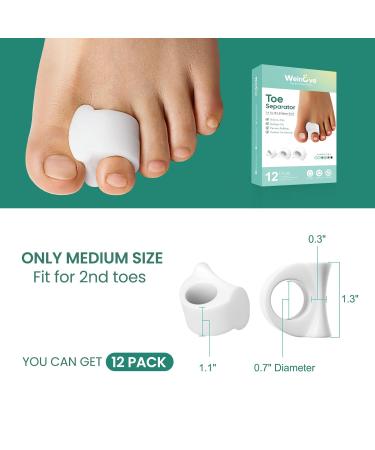 Welnove Toe Separator - Bunions Relief & Hammer Toe Corrector - Medium Size Toe Spacers for Overlapping Toes - Buy Online on GoSupps.com