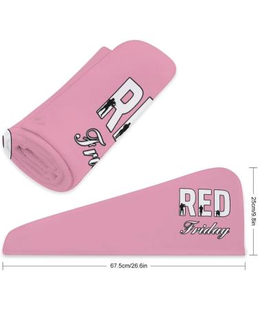 R.E.D Remember Everyone Deployed Red Friday Microfiber Hair Towel Wrap - Super Absorbent Turban for Women | 10"x26" Hair Wrap - Buy Online on GoSupps.com
