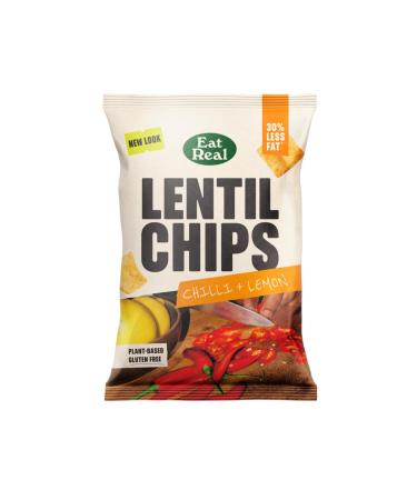 Eat Real Chilli & Lemon Lentil Chips 1 x 95g - Buy Online on GoSupps.com