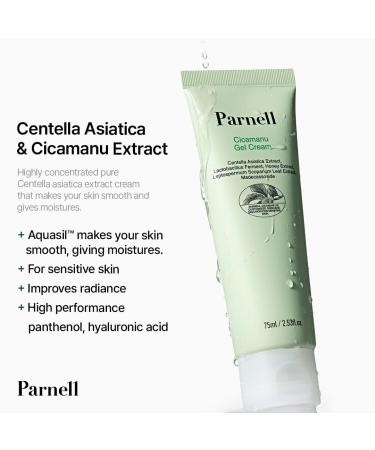Parnell Cicamanu Gel Cream Manuka Honey & Cica Moisturizer for Sensitive Skin. Hyaluronic Acid Soothing Face Cream (2.53 Fl Oz / 75ml) - Buy Online on GoSupps.com
