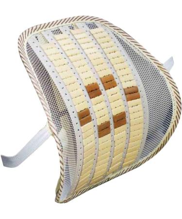 BESPORTBLE Lumbar Support Pillow - Bamboo Back Support Cushion for Car Seat & Office Chair (Beige) - Ergonomic Comfort & Fatigue Relief - Buy Online on GoSupps.com