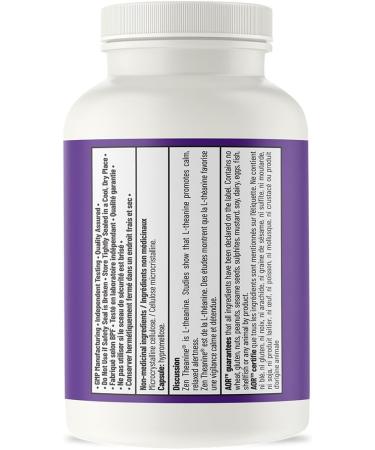 AOR - Zen Theanine 225mg 120 Capsules - L-Theanine Supplement for Mental Health Mood Support Cognitive Support Calm Support Supplement Focus Supplement Relaxation and Sleep Support 120 count (Pack of 1) - Buy Online on GoSupps.com