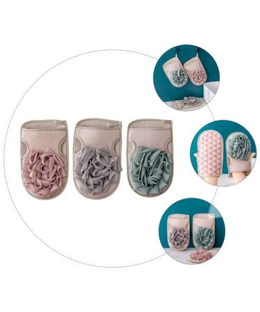 Angoily 3pcs Mud Scrubbing Gloves & Bath Tools | Exfoliating Scrubbers Loofahs & Sponges for Body & Face - International Shipping Available - Buy Online on GoSupps.com