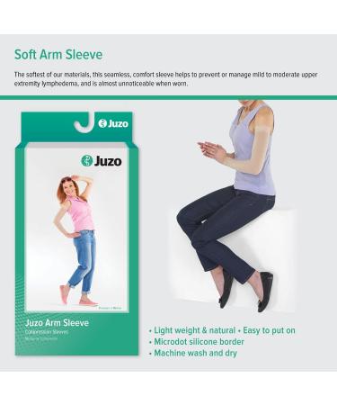 Juzo Soft 2000 15-20mmHg Max Armsleeve for Women Beige 2 (II) with Silicone Top Band - Buy Online on GoSupps.com