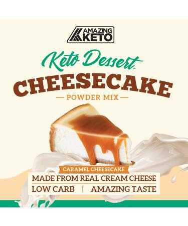 Keto Dessert Powder: Cream Cheese & Cheesecake Mix - Gluten Free, Low Carb, High Fat - Caramel Flavor - 20 Servings - Buy Online on GoSupps.com