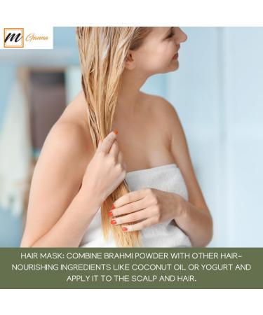 mGanna Natural Brahmi Bacopa Monnieri Powder 1 Pound Herbal Supplement for Hair and Brain Health 454 Grams - Buy Online on GoSupps.com