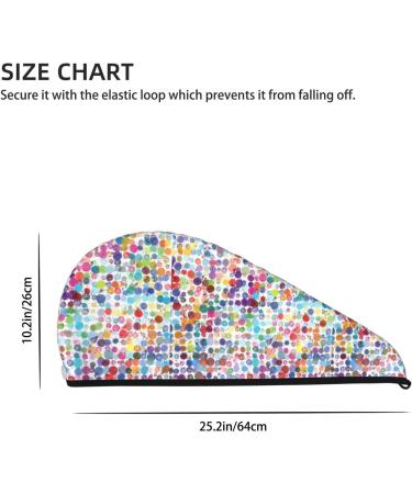 Hair Towel Wrap & Turban for Quick Drying | Colorful Watercolor Dots Shop Internationally - Buy Online on GoSupps.com