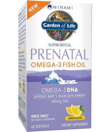 Garden of Life Organics Women s Prenatal Multivitamin with Vitamin D3 & Prenatal DHA Omega 3 Fish Oil - Minami Natural Prenatal 60 Softgels 180 Count (Pack of 1) Vitamin + Omega 3 Fish Oil 60 - Buy Online on GoSupps.com