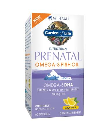 Minami Nutrition Supercritical Prenatal Omega-3 Fish Oil Lemon Flavor 60 Softgels