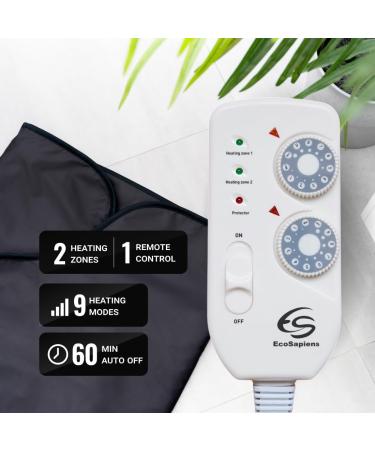 Portable Infrared Sauna Corner with 9 Heating Modes - Detox Beauty & Remote Control - 180x220cm Black Heating Blanket for Home Use - Buy Online on GoSupps.com