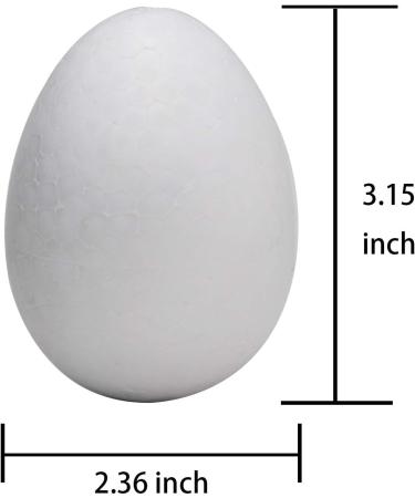 Crafare 3.15 Inch 15 Pack White Foam Eggs - Perfect for Easter, Christmas & Holiday Crafts - Buy Online on GoSupps.com