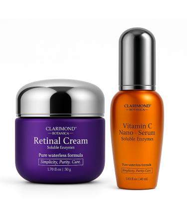 Clarimond Botanica Radiance Duo: Retinal Cream & Vitamin C Nano-Serum