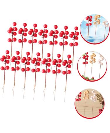 ABOOFAN 60 Pcs Christmas Fruit Christmas Decorations Christmas Holly Berries Christmas Berry Stems Winter Light House Decorations for Home Christmas Tree Fake Berry Foam Red Fruit Wreath Redx3pcs 17x3cmx3pcs - Buy Online on GoSupps.com