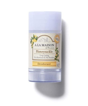 A La Maison Honeysuckle Aluminum Free Deodorant for Women and Men - Natural Deodorant (1 Stick Pack) 2.4 Ounce (Pack of 1)