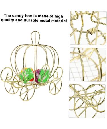 Alipis 4pcs Pumpkin Cart Metal Candy Box Ornament Decor Girls Candy Container Halloween Metallic Line Baby 12x10cmx4pcs Goldenx4pcs - Buy Online on GoSupps.com