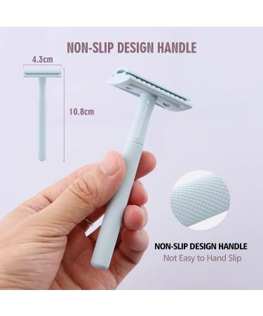 Buy Copper Single Blade Razor - Gentle & Close Shave | Eco-Friendly Double Edge Safety Razor with 10 Blade Refills Long Handle Perfect for Sensitive Skin - International Shipping Available - Buy Online on GoSupps.com