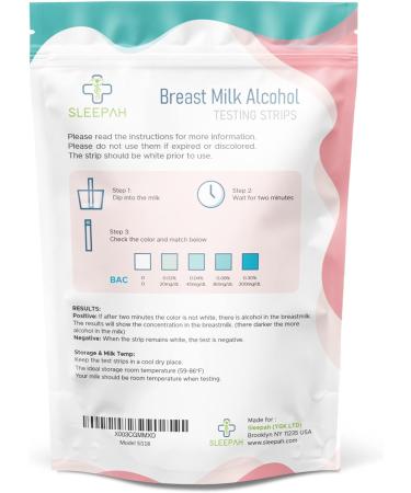 Breast Milk Alcohol Testing Strips (13 Pack) - Quick Results, Easy to Use at Home - Detect Alcohol Levels in Breast Milk - Individually Wrapped - Results in 2 Minutes - 13 Count Pack - Buy Online on GoSupps.com