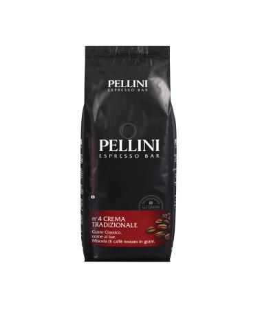 Pellini N.4 Tradizonic coffee beans for espresso 1kg Arabica and robusta mixtures with a classic taste medium roasting N. Crema Tradizional