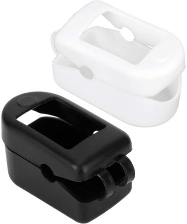KIMISS Silicone Oximeter Case - 2-Pack Portable Protective Cover for Pulse Monitor (Black & White) - Ideal for Travel - Buy Online on GoSupps.com