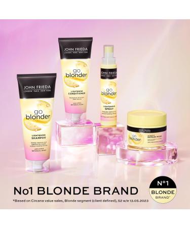 John Frieda Sheer Blonde Go Blonder Lightening Conditioner 500 ml | Amazon Best Seller for Blonde Hair Care - Shine & Brighten - Buy Online on GoSupps.com